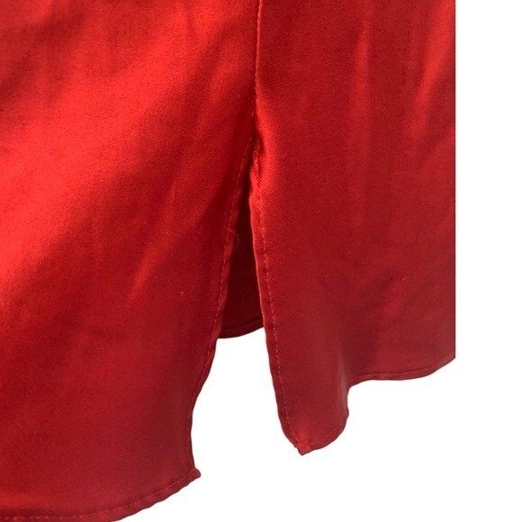 Victoria’s Secret | Silky Deep Red Adjustable Spaghetti Straps Lace Babydoll M - Picture 5 of 5